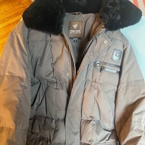 Piero Guidi Italian Down Parka Coat w/ Fur Hood XL – Excellent
